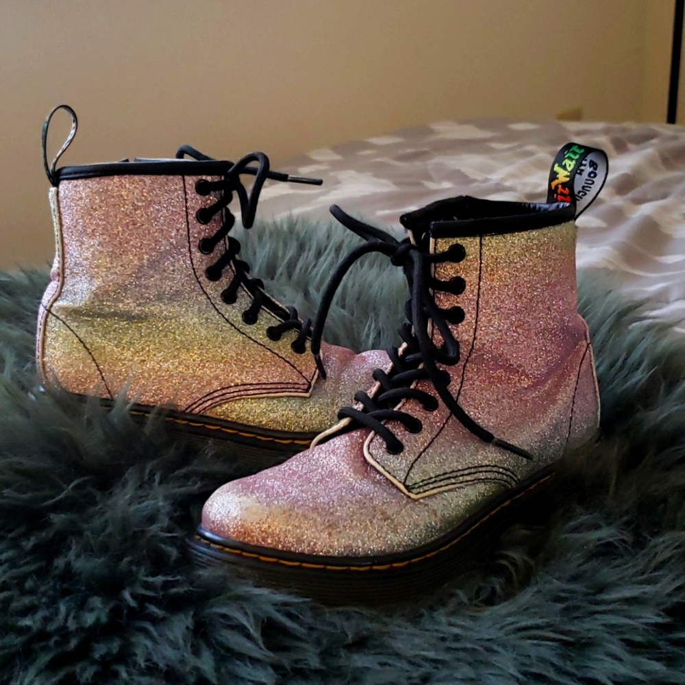 Girls Sparkly Dr. Martens